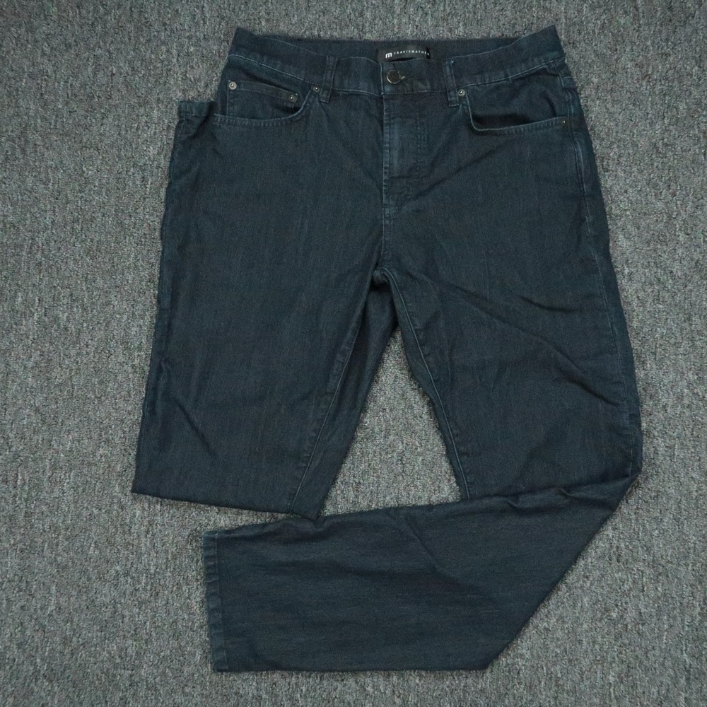 Travis Mathew Jeans Mens 30x32 Blue Legacy Featherweight 5 Pocket Dark Wash